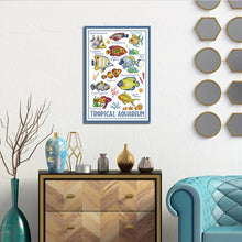 Load image into Gallery viewer, Beginner Cross Stitch Kit – Tropical Fish DIY Embroidery Kit