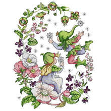 Load image into Gallery viewer, 12 Flowers Fairy Series DIY Needle Thread Embroidery Kit - AIMDIY