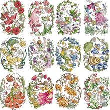 Load image into Gallery viewer, 12 Flowers Fairy Series DIY Needle Thread Embroidery Kit - AIMDIY