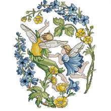 Load image into Gallery viewer, 12 Flowers Fairy Series DIY Needle Thread Embroidery Kit - AIMDIY