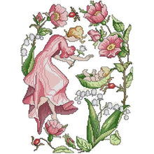 Load image into Gallery viewer, 12 Flowers Fairy Series DIY Needle Thread Embroidery Kit - AIMDIY