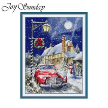 Load image into Gallery viewer, Joy Sunday Christmas Style Cross Stitch Kit – 11CT/14CT/16CT HD Pattern DIY Embroidery for Home Decor