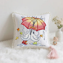 Load image into Gallery viewer, Cute Animal Pin Cushion Cross Stitch Kit – Umbrella – Joy Sunday DIY Mini Embroidery 15×15cm
