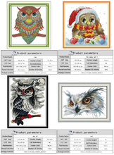 Load image into Gallery viewer, Joy Sunday Cute Owl Cross Stitch DIY Christmas gift
