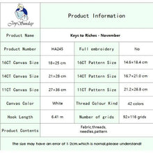 Load image into Gallery viewer, Joy Sunday Cross Stitch Kit – Keys To Riches DIY Embroidery Kit