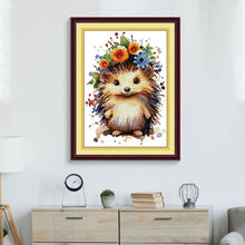 Load image into Gallery viewer, Counted Cross Stitch Kit – Pretty Hedgehog