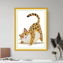 Load image into Gallery viewer, A Playful Kitten Cross Stitch Kit – Joy Sunday Printed Aida Fabric DIY Embroidery Gift for Cat Lovers