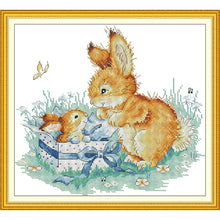 Load image into Gallery viewer, Adorable Animal Friends DIY Embroidery Kit - A Delightful Handmade Gift Set for All Ages