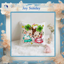 Load image into Gallery viewer, Lucky Baby Cross Stitch Pin Cushion Kit – DIY Embroidery with PP Cotton Filling for Beginners | Cute Animal Craft Kit