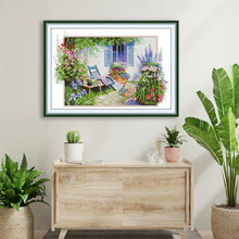 Load image into Gallery viewer, Joy Sunday A Courtyard Cross Stitch Kit – Printed Aida 11CT/14CT/16CT HD Pattern DIY Embroidery Set