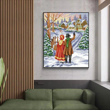 Load image into Gallery viewer, The Road Home in the Snow Cross Stitch Kit – Joy Sunday DIY Embroidery Set
