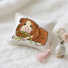Load image into Gallery viewer, Hamster 1 Cross Stitch Pin Cushion Kit – DIY Embroidery with PP Cotton Filling | Cute Animal Craft Kit - AIMDIY