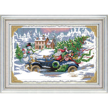 Load image into Gallery viewer, Joy Sunday Christmas Style Cross Stitch Kit – 11CT/14CT/16CT HD Pattern DIY Embroidery for Home Decor