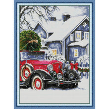 Load image into Gallery viewer, Joy Sunday Christmas Style Cross Stitch Kit – 11CT/14CT/16CT HD Pattern DIY Embroidery for Home Decor