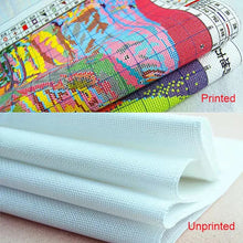 Load image into Gallery viewer, Ice Cream Cross Stitch Kit for Beginners β Printed Aida Fabric & DMC Threads Included