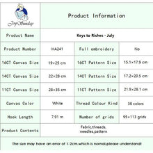 Load image into Gallery viewer, Joy Sunday Cross Stitch Kit – Keys To Riches DIY Embroidery Kit