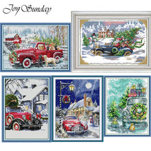 Load image into Gallery viewer, Joy Sunday Christmas Style Cross Stitch Kit – 11CT/14CT/16CT HD Pattern DIY Embroidery for Home Decor