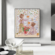 Load image into Gallery viewer, A Beautiful Day Two Kids Cross Stitch - AIMDIY