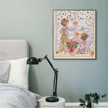 Load image into Gallery viewer, A Beautiful Day Two Kids Cross Stitch - AIMDIY