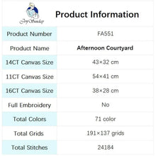 Load image into Gallery viewer, Afternoon Patio Scenery Cross Stitch Kit – DIY Hand Needlework for Home Decor