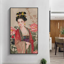 Load image into Gallery viewer, Ancient Chinese Beauty Cross Stitch Kit – Elegant DIY Embroidery for Home Decor & Gifts