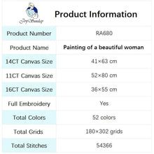 Load image into Gallery viewer, Ancient Chinese Beauty Cross Stitch Kit – Elegant DIY Embroidery for Home Decor & Gifts