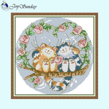 Load image into Gallery viewer, Animal Pattern Two Cats Printing - AIMDIY