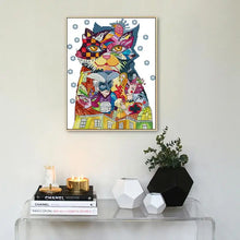Load image into Gallery viewer, Joy Sunday Art Cat Cross Stitch Kit - AIMDIY