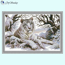 Load image into Gallery viewer, Animal Patterns Winter White Tiger - AIMDIY