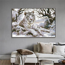 Load image into Gallery viewer, Animal Patterns Winter White Tiger - AIMDIY