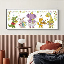 Load image into Gallery viewer, Animals Band Cartoon Pattern DIY Cross Stitch For Kids - AIMDIY