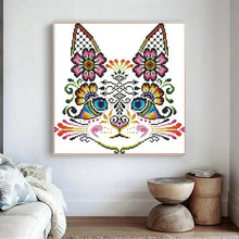 Load image into Gallery viewer, Art Cat Patterns Cross Stitch Joy Sunday - AIMDIY