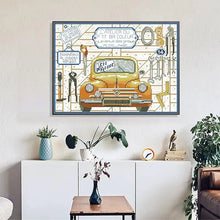 Load image into Gallery viewer, Auto Repair Room Stamped Cross Stitch Kit DIY Cartoon Car Patterns - AIMDIY
