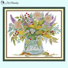 Load image into Gallery viewer, Autumn Colours DIY Floral Counted Cross Stitch Patterns - AIMDIY