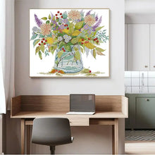 Load image into Gallery viewer, Autumn Colours DIY Floral Counted Cross Stitch Patterns - AIMDIY