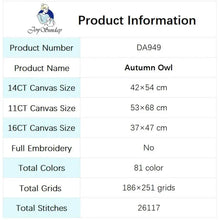 Load image into Gallery viewer, Autumn Owl - Animal Patterns - AIMDIY