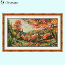 Load image into Gallery viewer, Autumn Scenery Pattern - Cross Stitch Kit - AIMDIY