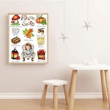 Load image into Gallery viewer, Autumn Story Cartoon Pattern - Stamped Cross Stitch Kit - AIMDIY
