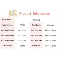 Load image into Gallery viewer, Backyard Scenery Pattern Cross Stitch Kit DIY Needlework - AIMDIY