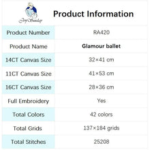 Load image into Gallery viewer, Childrens Cross Stitch Ballet Charm DIY Character Pattern - AIMDIY