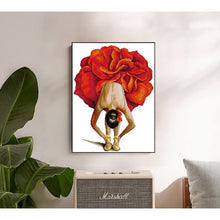 Load image into Gallery viewer, Ballet girl's Red Flower Dress Cross Stitch Kit - AIMDIY