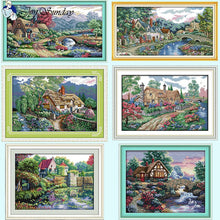 Load image into Gallery viewer, Beautiful Home Scenery Thread Kits - AIMDIY