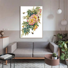 Load image into Gallery viewer, Bees and Roses Floral Pattern - Cross Stitch Kit
