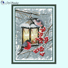 Load image into Gallery viewer, Bird on Horse Lamp Animal Pattern Cross Stitch - AIMDIY