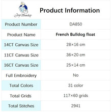 Load image into Gallery viewer, Bulldog's Flower Car Animal Cross Stitch Kit 11CT - AIMDIY