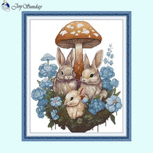 Load image into Gallery viewer, Cross Stitch Bunny Family Cartoon Animal Pattern Kit - AIMDIY