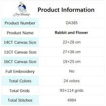 Load image into Gallery viewer, Bunny and Flowers - DIY Kids Handmade Cross Stitch - AIMDIY