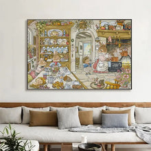 Load image into Gallery viewer, DIY Kids Handmade Cross Stitch Embroidery Bunny's Kitchen Cartoon - AIMDIY