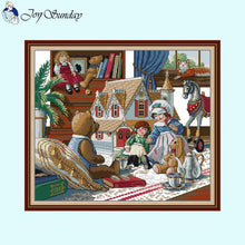 Load image into Gallery viewer, Cartoon Dolls Pattern Handmade Cross Stitch Kits - AIMDIY