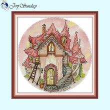 Load image into Gallery viewer, Cartoon Mushroom Manor Joy Sunday Cross Stitch Kits - AIMDIY